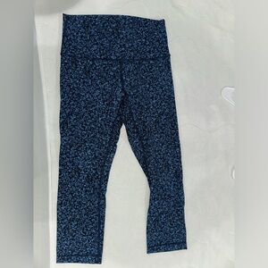 Navy Blue Floral Print Lululemon Leggings